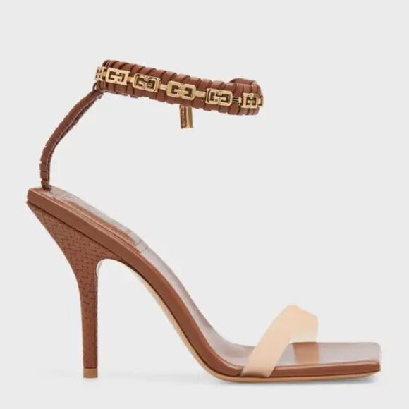 Givenchy 4G woven ankle strap Stiletto sandals size 37 - Picture 1 of 10
